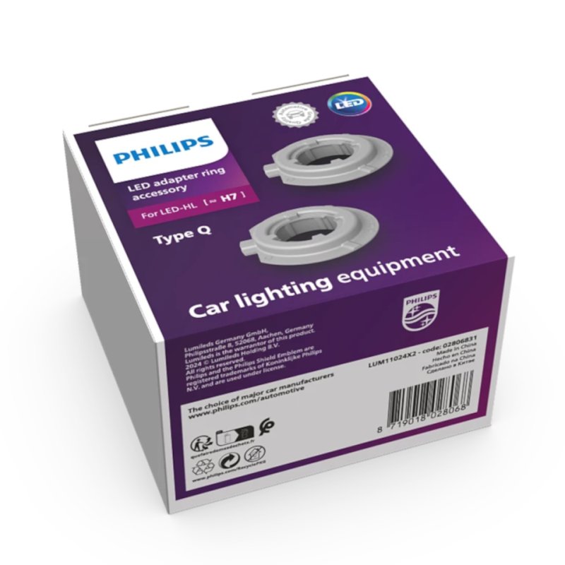 2x Philips Adapter-Ring Typ Q für H7 LED 11024X2